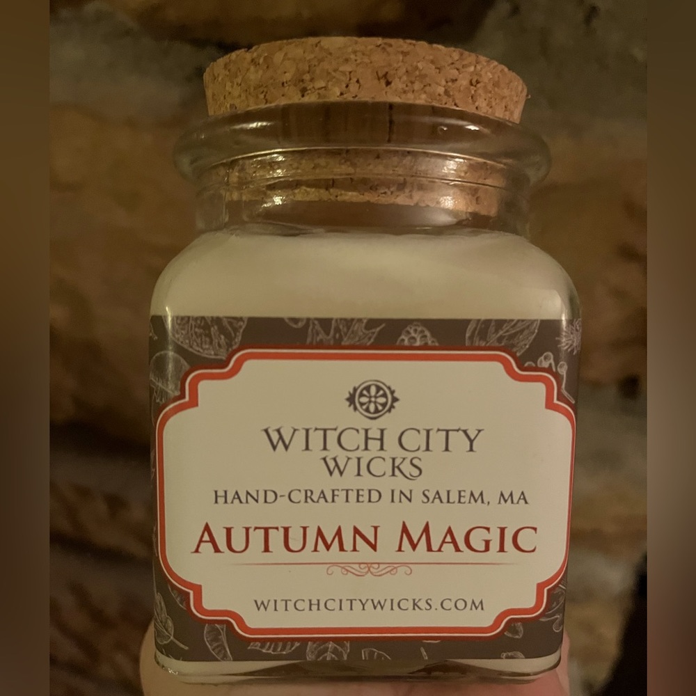 COPY - Witch City Wicks Single Wick Candle, Autumn Magic.